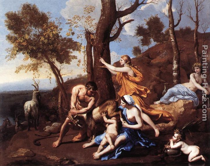 The Nurture of Jupiter painting - Nicolas Poussin The Nurture of Jupiter art painting
